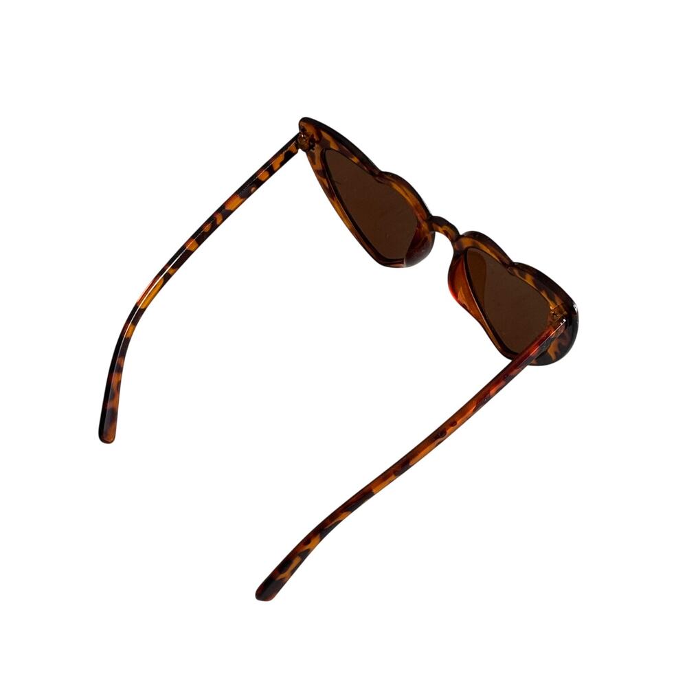 Heart Shaped Tortoise Shell Sunglasses Brown Lenses - Picture 4 of 5